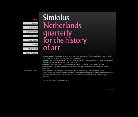 Homepage simiolus.nl